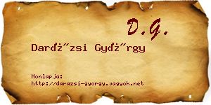 Darázsi György névjegykártya