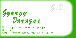 gyorgy darazsi business card